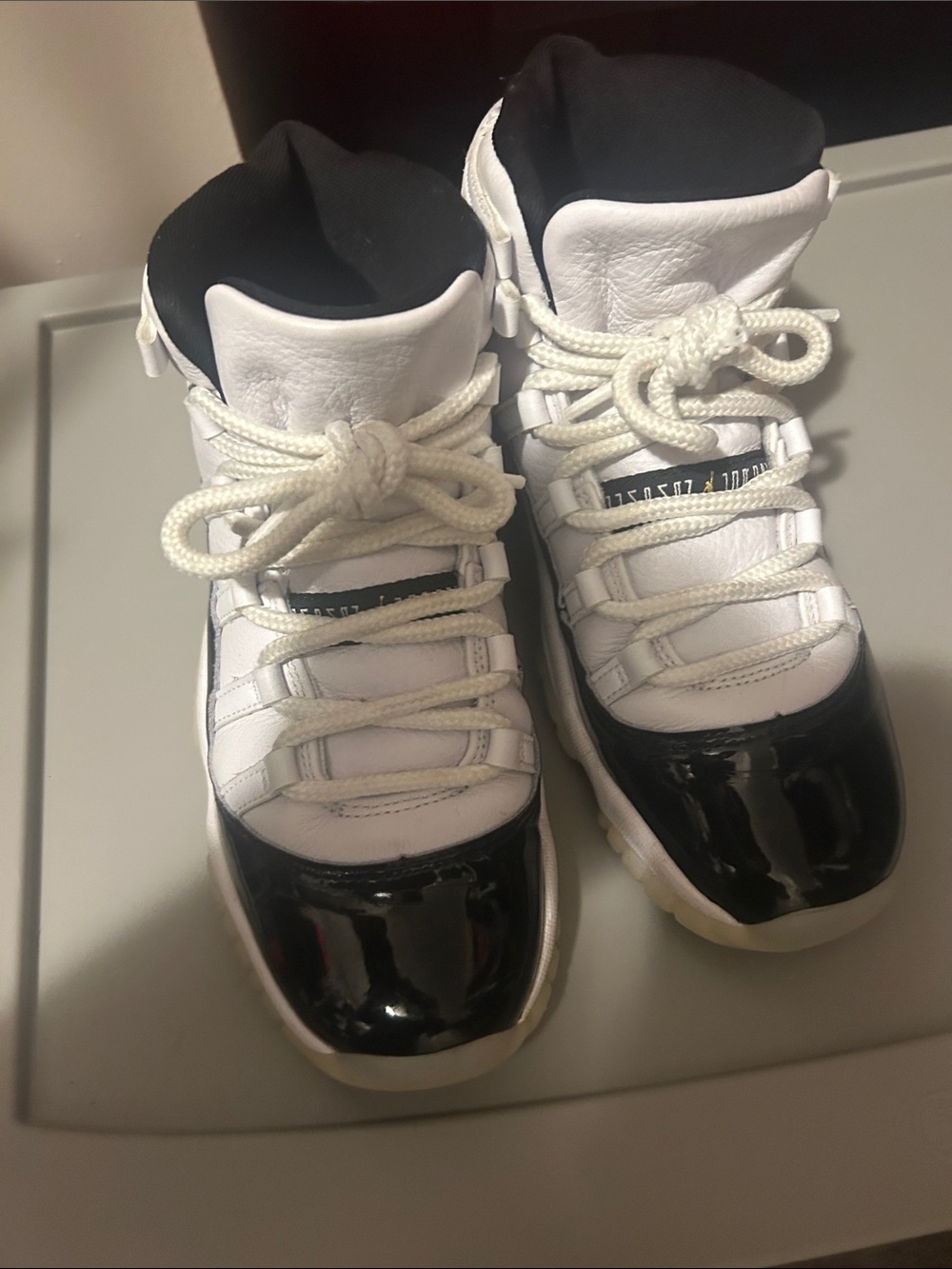 Jordan Kids High-Top Basketball Sneakers - White & Black